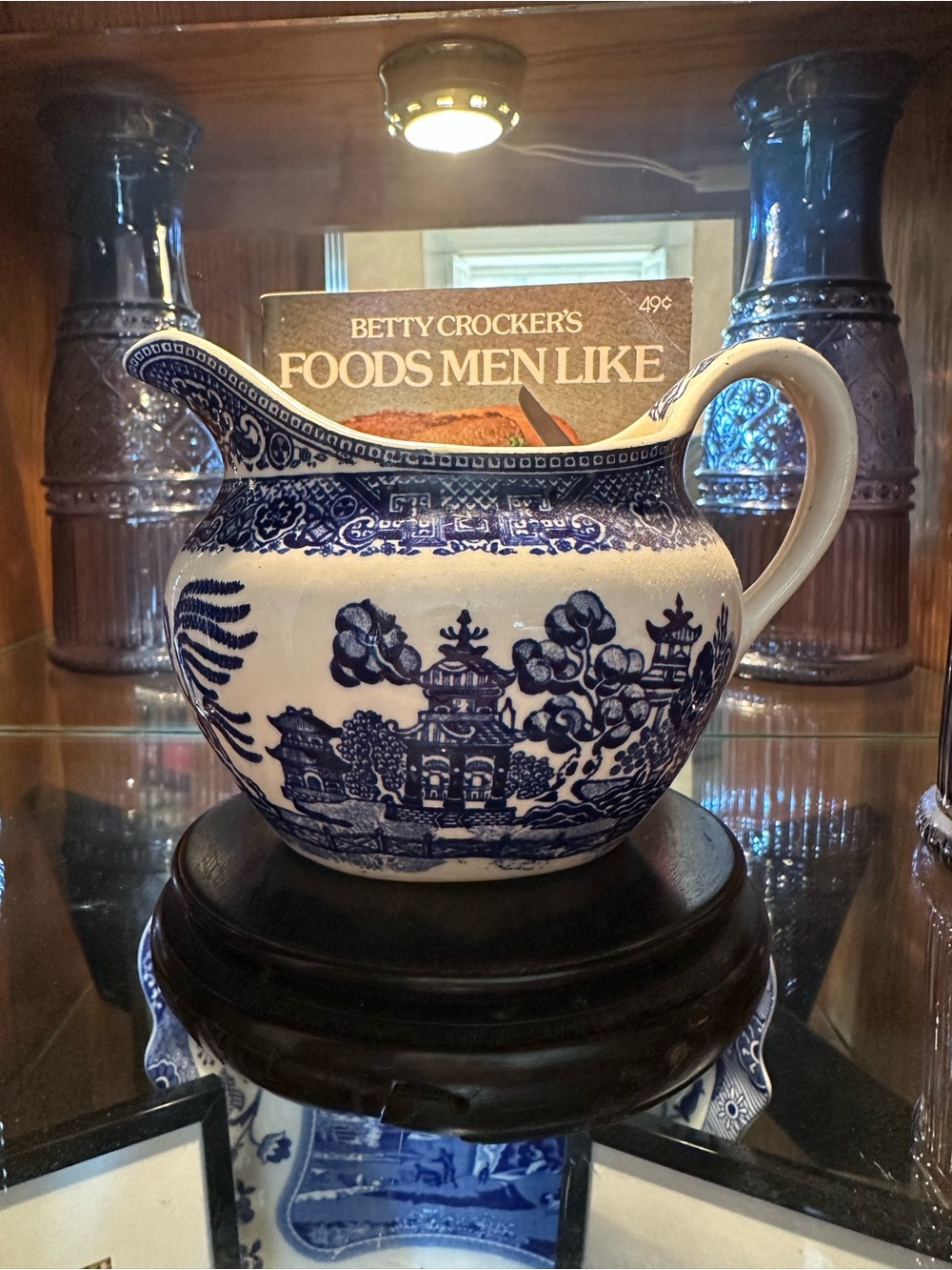 Blue and White Ceramic Creamer Pitcher - Classic Transferware